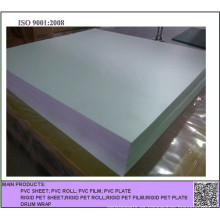 Hoja de PVC blanco opaco en relieve para impresión en offset